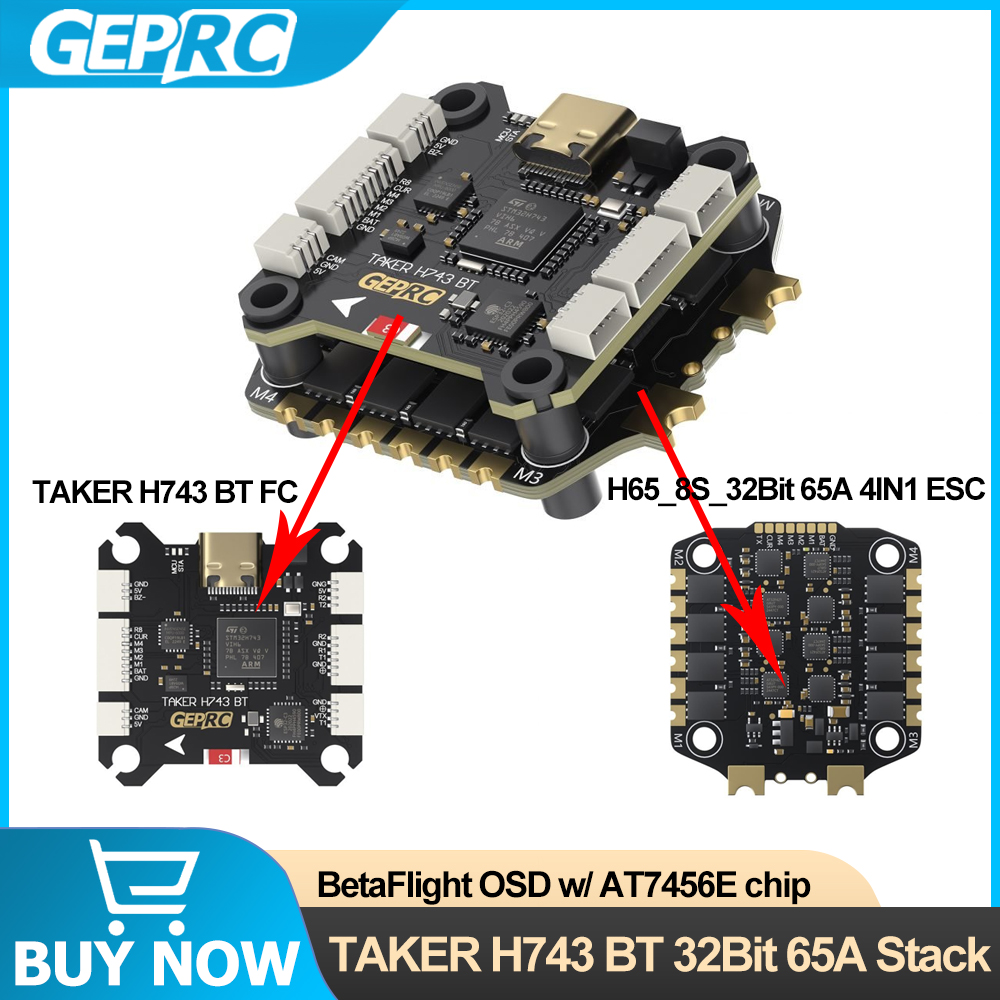 GEPRC TAKER H743 BT 32비트 65A 스 - Fpv Drone Flight Controller 리뷰 및 가격